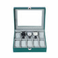 12-slot watch organizer box green color pu leather watch case with factory price