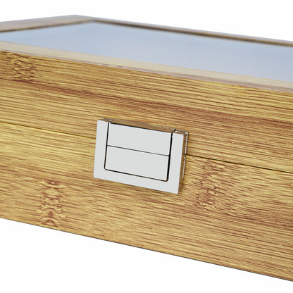 High-grade 10 slots bamboo grain luxury watch case factory direct supply watch storage box