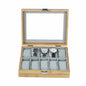 High-grade 10 slots bamboo grain luxury watch case factory direct supply watch storage box