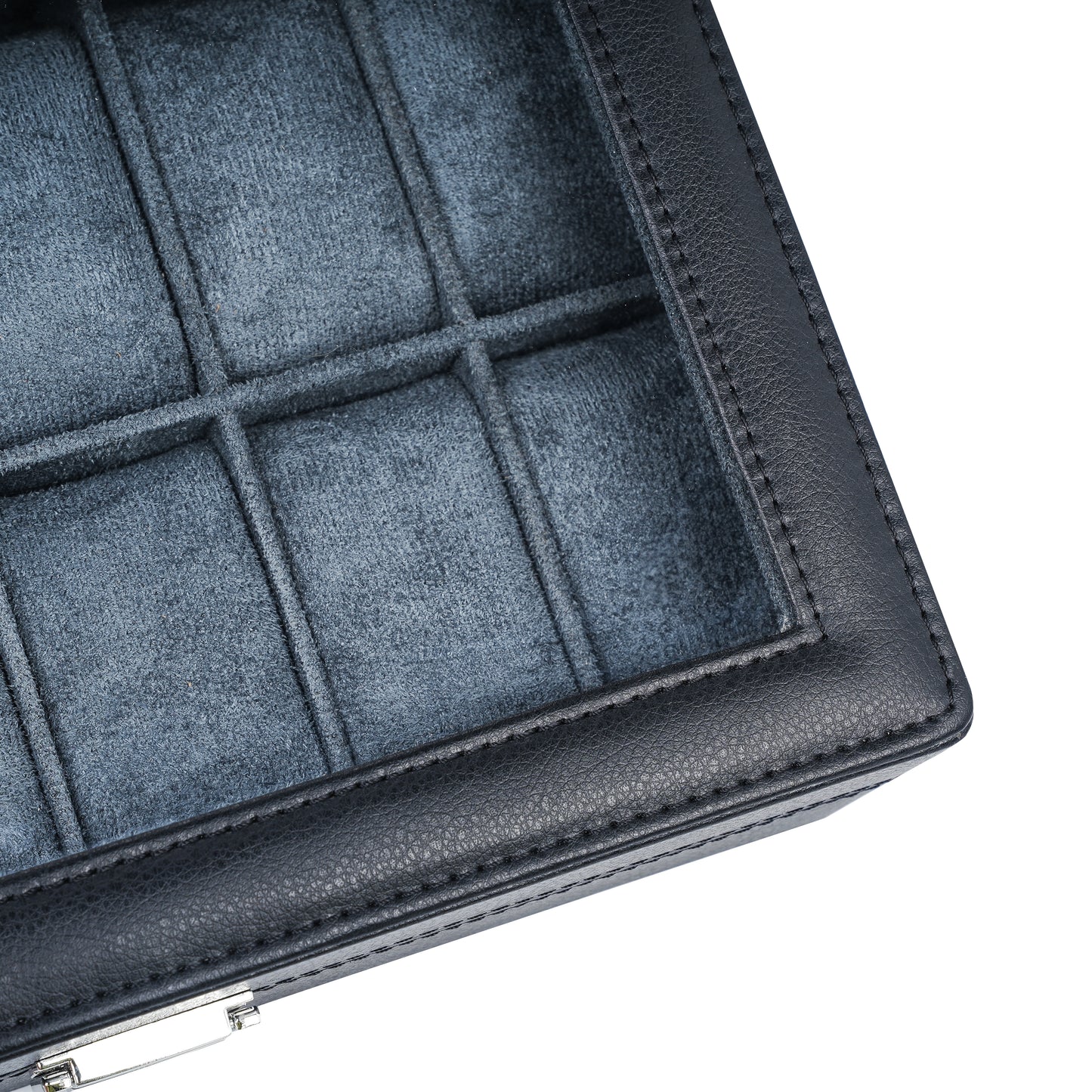 Black Litchi Texture Luxury Watch Box – 12 Slot Luxury Organizer for Men