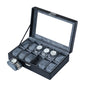 Black Litchi Texture Luxury Watch Box – 12 Slot Luxury Organizer for Men