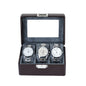 3-Solts Pebble Texture Brown Watch Box – Natural Elegance Series