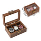Walnut Watch Storage Box – 3 Slot Wooden Case with Soft Lining