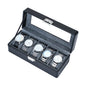 5-Slots Elegant Black Litchi Pattern Watch Gift Box