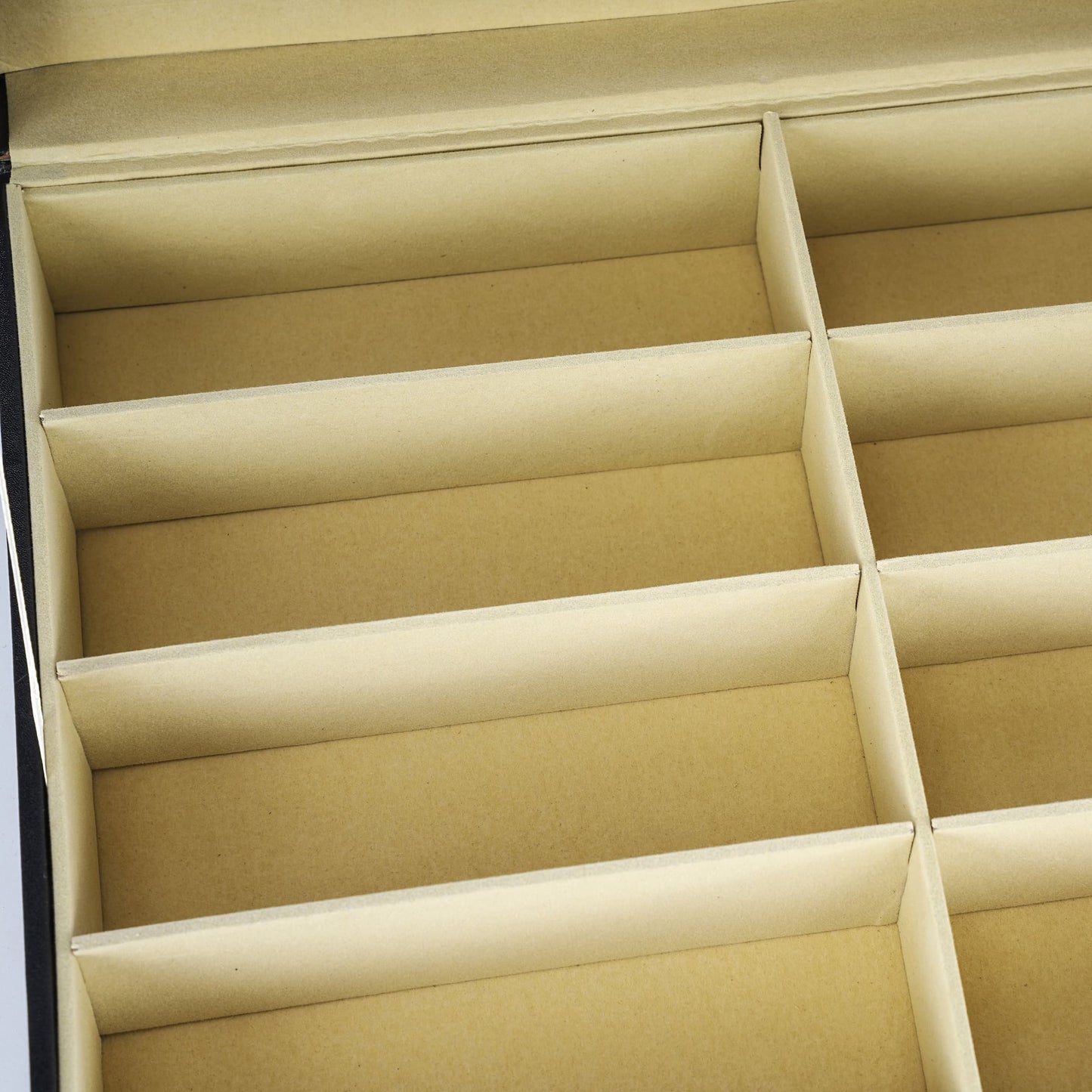 8 slots sunglasses box pu leather sunglasses case with real glass lid for women or men